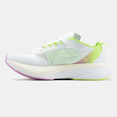 Adidas Adizero Boston 12 White Black Lime Pink (Белый) - фото 4 