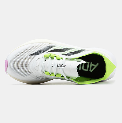 Adidas Adizero Boston 12 White Black Lime Pink (Белый) - фото 3 