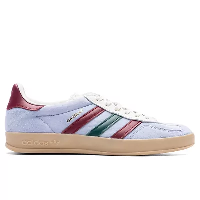 Adidas Gazelle Indoor Blue Dawn College Burgundy Green IG4994 (Красный) - фото 1 Hypebery