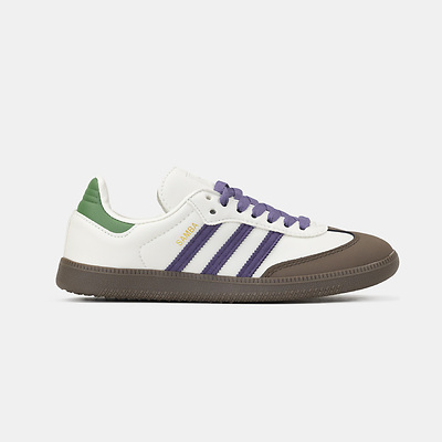 Adidas Samba Off White Core Purple Green Brown (Зеленый) - фото 1 Hypebery