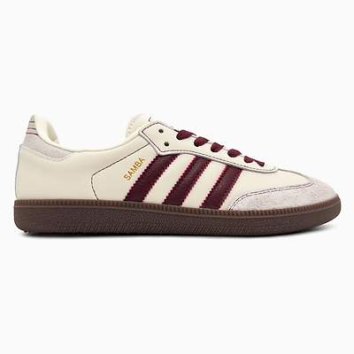 Adidas Samba OG Wonder White Maroon (Бежевый) - фото 1 Hypebery