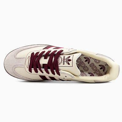 Adidas Samba OG Wonder White Maroon (Бежевый) - фото 3 