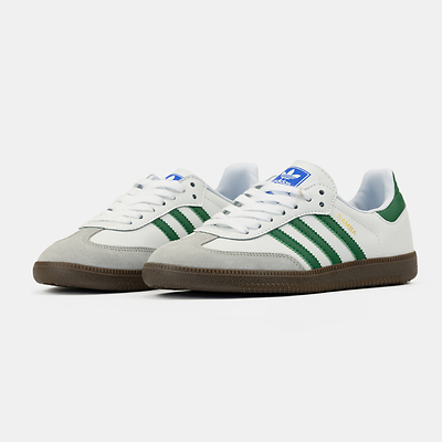 Adidas Samba White Green (Зеленый) - фото 2 