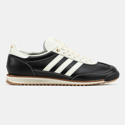 Adidas SL 72 Black White Leather (Черный) - фото 1 Hypebery