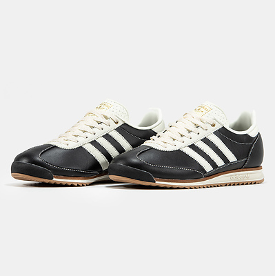 Adidas SL 72 Black White Leather (Черный) - фото 2 
