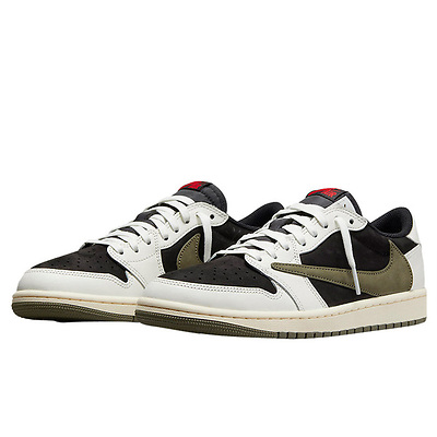 Air Jordan 1 Low x Travis Scott 'Olive' DZ4137-106 (Хаки) - фото 8 