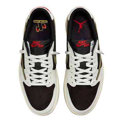Air Jordan 1 Low x Travis Scott 'Olive' DZ4137-106 (Хаки) - фото 10 