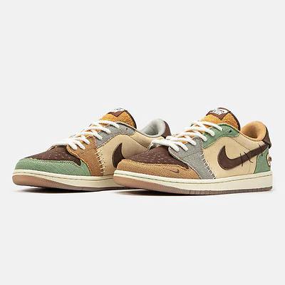 Air Jordan 1 Retro Low x Zion Williamson 'Voodoo' Yellow Green Brown DZ7292-200 (Желтый) - фото 7 