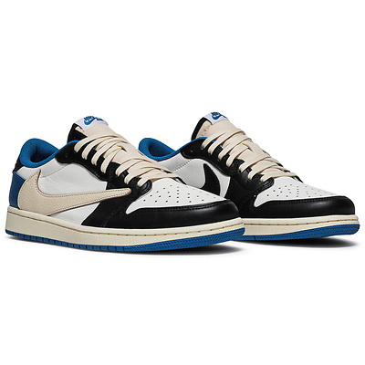 Air Jordan 1 x Travis Scott x Fragment Design Retro Low Military Blue DM7866-140 (Белый) - фото 2 