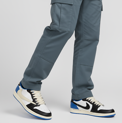 Air Jordan 1 x Travis Scott x Fragment Design Retro Low Military Blue DM7866-140 (Белый) - фото 4 