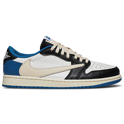 Air Jordan 1 x Travis Scott x Fragment Design Retro Low Military Blue DM7866-140 (Белый) - фото 1 Hypebery