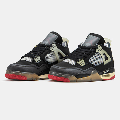 Air Jordan 4 Retro Black Red Grey (Черный) - фото 2 