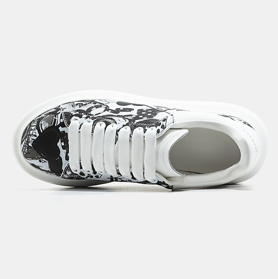 Alexander McQueen Oversized Graffiti White Black (Белый) - фото 3 