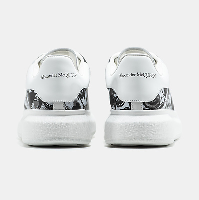 Alexander McQueen Oversized Graffiti White Black (Белый) - фото 5 