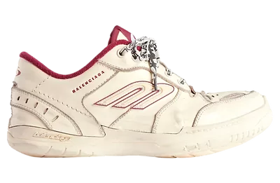 Balenciaga Hamptons Medium Off White Red (Белый) - фото 1 Hypebery