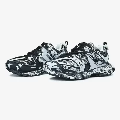 Balenciaga Track Graffiti Black White (Белый) - фото 2 