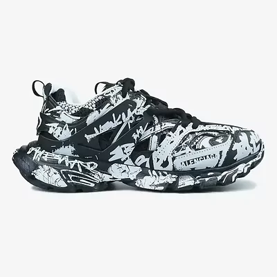 Balenciaga Track Graffiti Black White (Белый) - фото 1 Hypebery