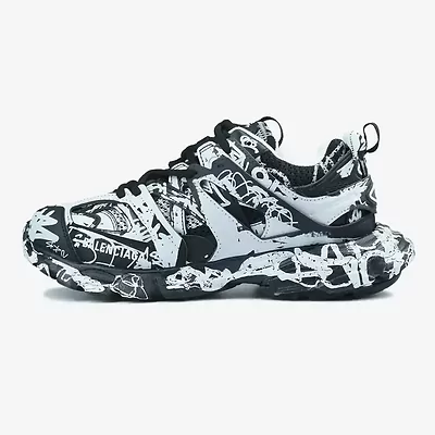Balenciaga Track Graffiti Black White (Белый) - фото 4 