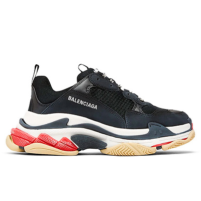 Balenciaga Triple S Black White Red (Белый) - фото 1 Hypebery