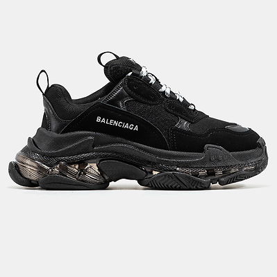 Balenciaga Triple S Clear Sole Black 541624W2FB11000 (Черный) - фото 1 Hypebery