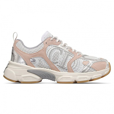 Dior Chrono Sneaker White Mesh with Nude (Бежевый) - фото 5 