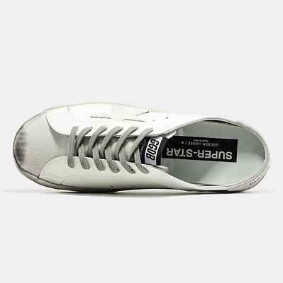 Golden Goose Superstar Mule White Grey (Белый) - фото 3 