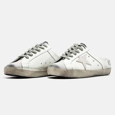 Golden Goose Superstar Mule White Grey (Белый) - фото 2 