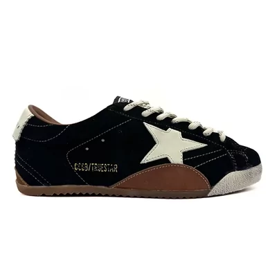 Golden Goose True Star Velvet Black Brown White (Черный) - фото 1 Hypebery