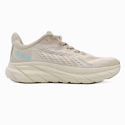 Hoka Clifton 8 Beige Blue Glow (Бежевый) - фото 1 Hypebery