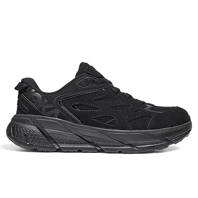 Hoka One One Clifton L Suede Triple Black 1122571-BBLC (Черный) - фото 1 Hypebery