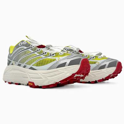 Hoka x Nicole McLaughlin Mafate Three2 White Lime Red (Серый) - фото 2 