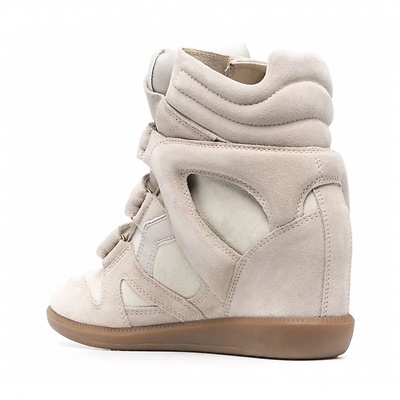 Isabel Marant Bekett Beige на танкетке BK0010FAA1E19S23EC (Бежевый) - фото 4 