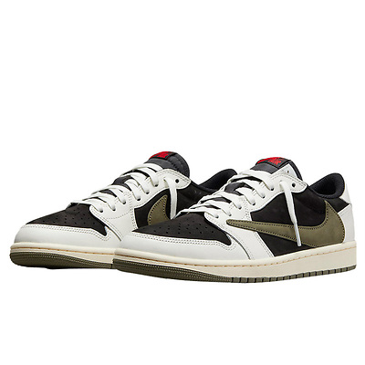 Air Jordan 1 Low x Travis Scott 'Olive' DZ4137-106 (Хаки) - фото 2 