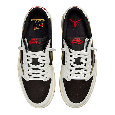 Air Jordan 1 Low x Travis Scott 'Olive' DZ4137-106 (Хаки) - фото 4 