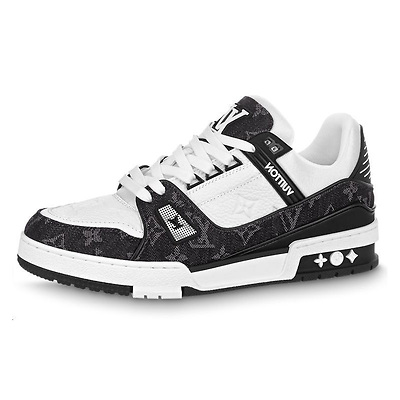 Louis Vuitton Trainer Black Mesh Monogram with White 1AC2A5 (Черный) - фото 2 