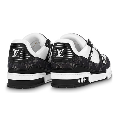 Louis Vuitton Trainer Black Mesh Monogram with White 1AC2A5 (Черный) - фото 4 