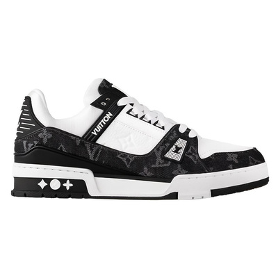 Louis Vuitton Trainer Black Mesh Monogram with White 1AC2A5 (Черный) - фото 1 Hypebery