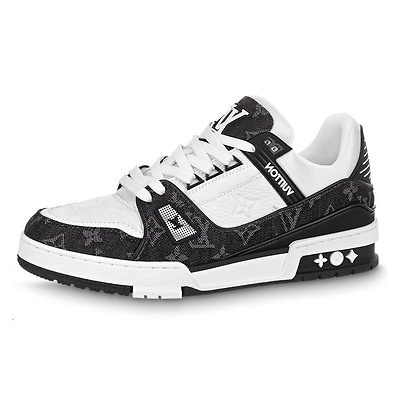 Louis Vuitton Trainer Black Mesh Monogram with White 1AC2A5 (Черный) - фото 7 