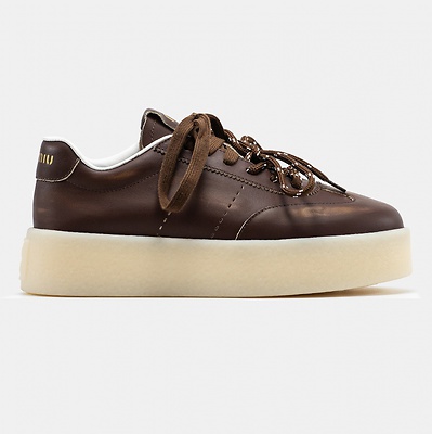 Miu Miu Platform Brown White (Коричневый) - фото 1 Hypebery