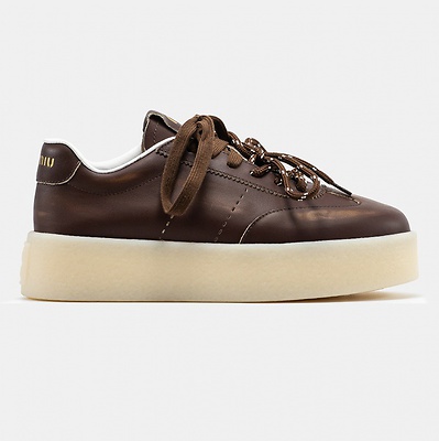 Miu Miu Platform Brown White (Коричневый) - фото 5 