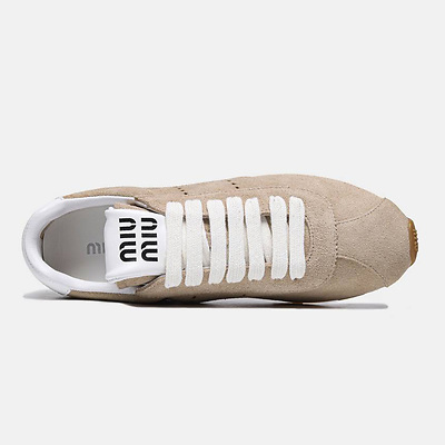 Miu Miu Plume Suede Beige (Бежевый) - фото 3 