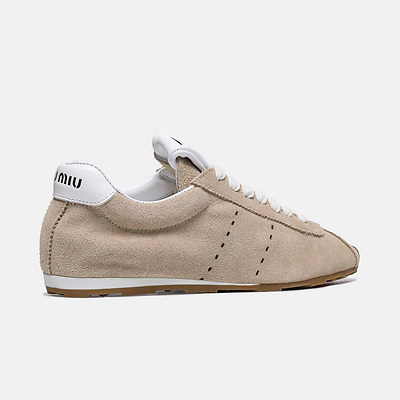 Miu Miu Plume Suede Beige (Бежевый) - фото 6 