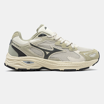 Mizuno Wave Rider S Beige Grey Black (Бежевый) - фото 1 Hypebery