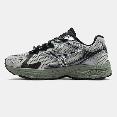 Mizuno Wave Rider S Grey Green Black (Зеленый) - фото 4 