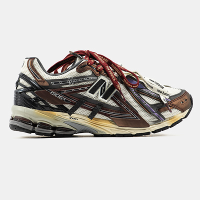 New Balance 1906A Grey Burgundy Extreme Laces (Серый) - фото 1 Hypebery