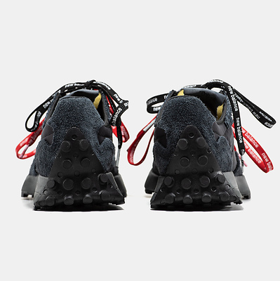 New Balance 327 Black Red/Black Laces (Черный) - фото 5 