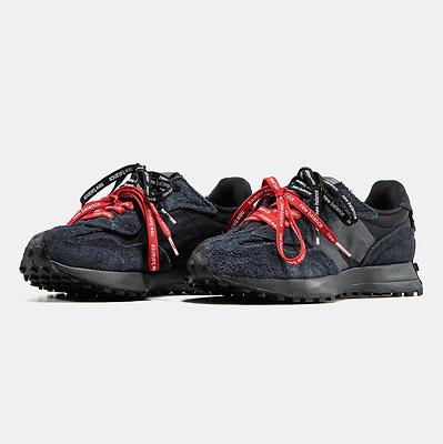 New Balance 327 Black Red/Black Laces (Черный) - фото 2 