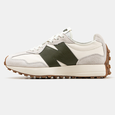 New Balance 327 Cream Olive Gum (Белый) - фото 1 Hypebery