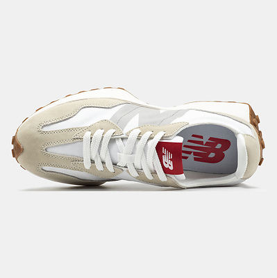 New Balance 327 White Light Grey Gum (Белый) - фото 3 