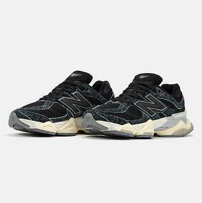 New Balance 9060 Black Grey Marble (Черный) - фото 2 
